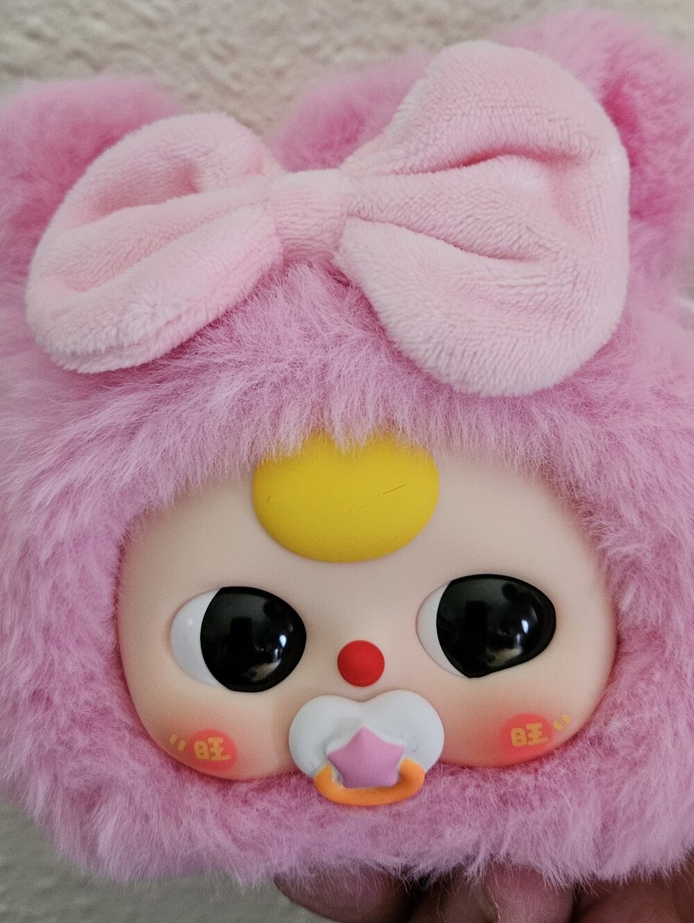 Baby Three Good Luck Bag Pink Plush Baby Blind Box series with Bow